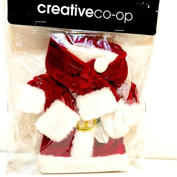COPY - Santa Suit Wine Bottle Topper by Creative Co-Op - Picture 1 of 3